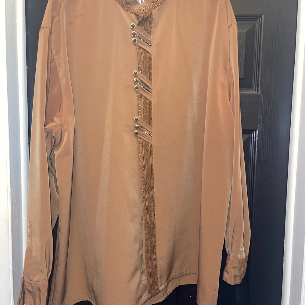 Men's Rust/Metallic Dress Shirt